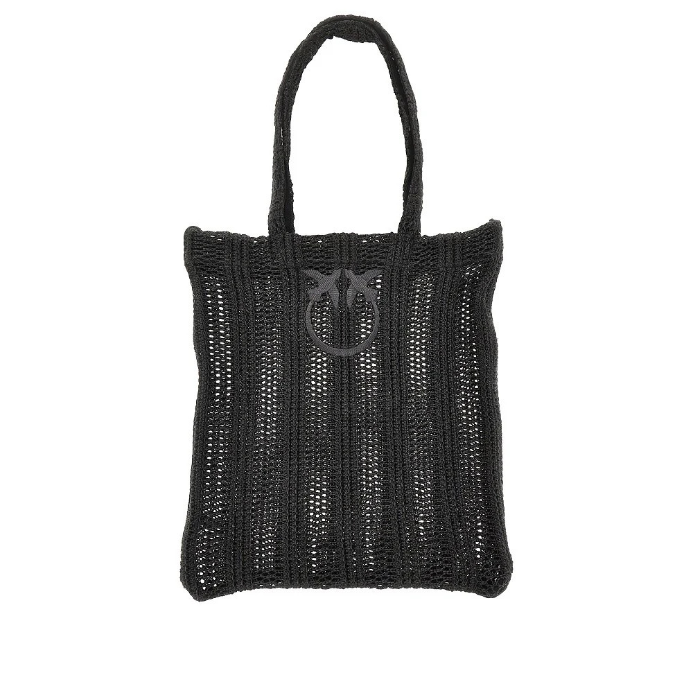 Pinko Medium Faux Raffia Easy Tote Bag